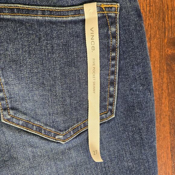 vince 5 Pocket Skinny Jeans Style # DV3822471 Size 27 NWT - Picture 2 of 13
